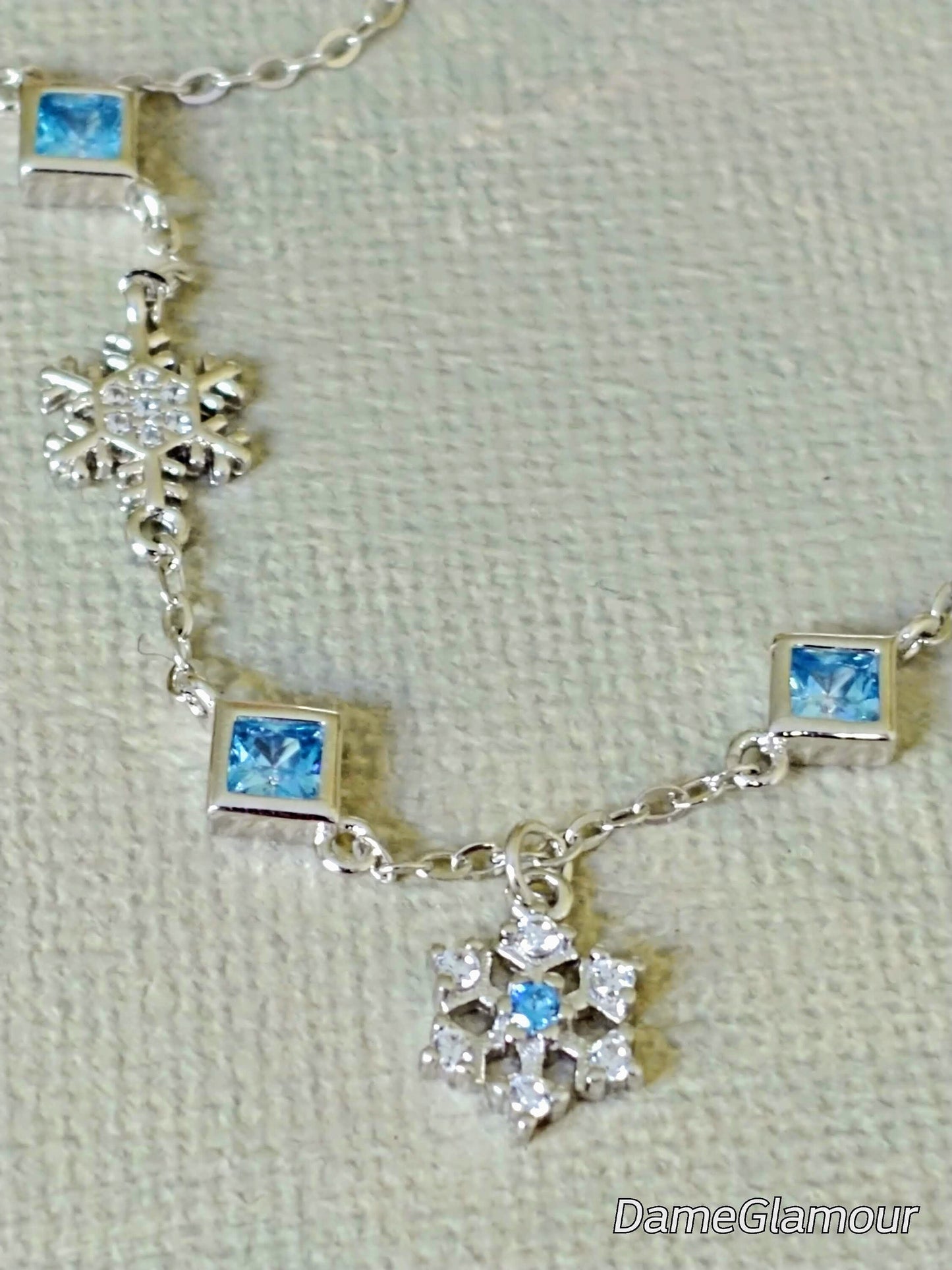 925 sterling silver bracelet,dainty bracelet earring set,s925 adjustable ring,snowflake earring,christmas gift idea,gift for her birthday