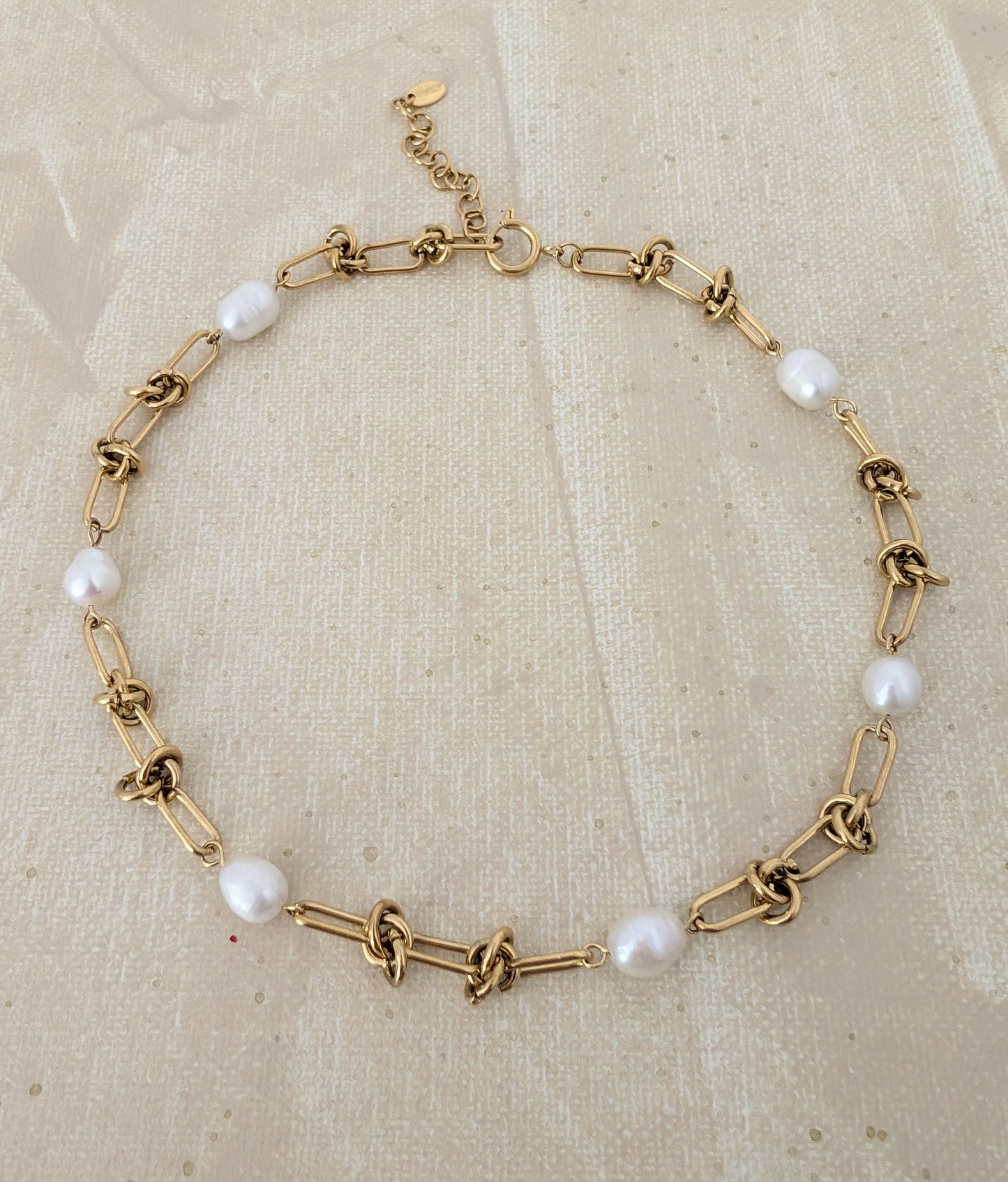 Unique Gold Choker with Sparkling Sapphire Charm